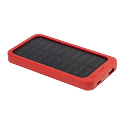 Obrázky: Powerbanka 4000 mAh z ABS se solární nab., červená