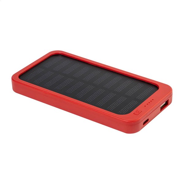 Obrázky: Powerbanka 4000 mAh z ABS se solární nab., červená