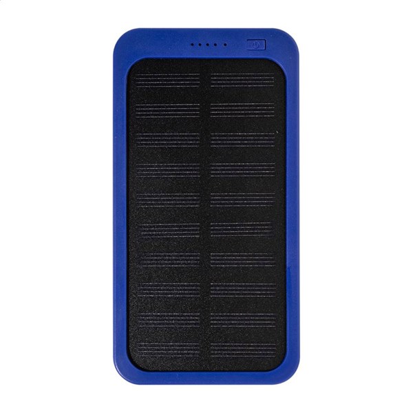 Obrázky: Powerbanka 4000 mAh z ABS se solární nab., modrá, Obrázek 2