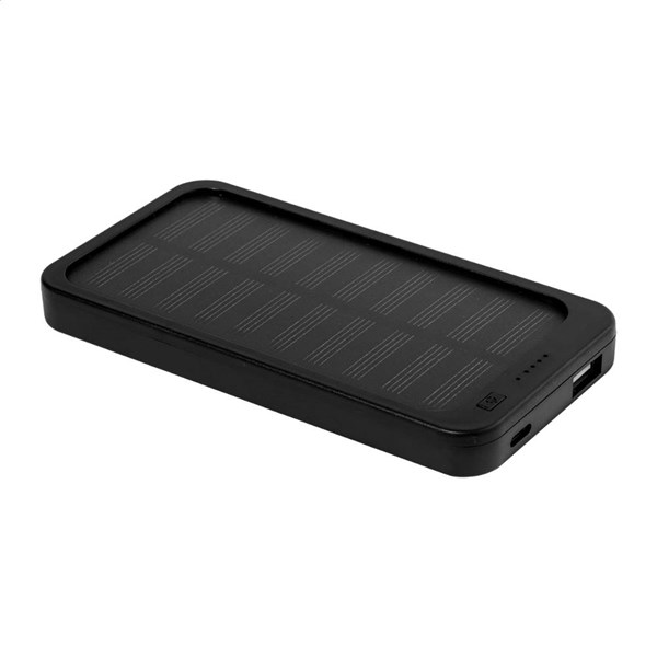 Obrázky: Powerbanka 4000 mAh z ABS se solární nab., černá