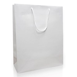 Obrázky: Papírová taška 32x13x40 cm,textil. šňůra, bílá lesk