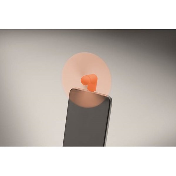 Obrázky: Oranžový přenosný USB-C ventilátor, Obrázek 5