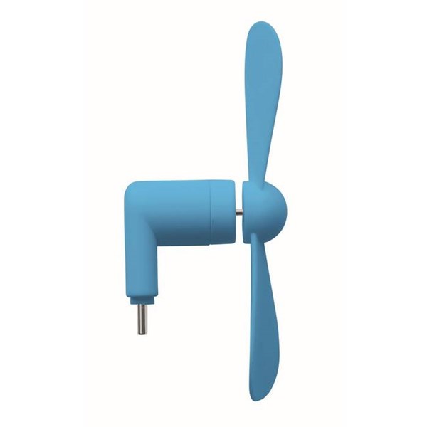 Obrázky: Tyrkysový přenosný USB-C ventilátor, Obrázek 2