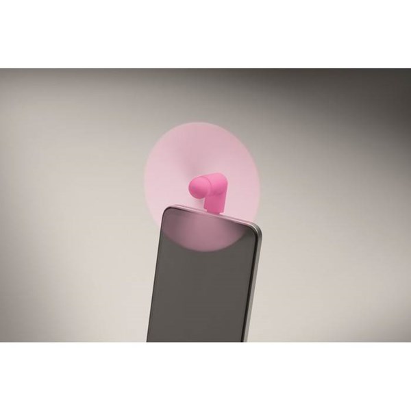 Obrázky: Fuchsiový přenosný USB-C ventilátor, Obrázek 5