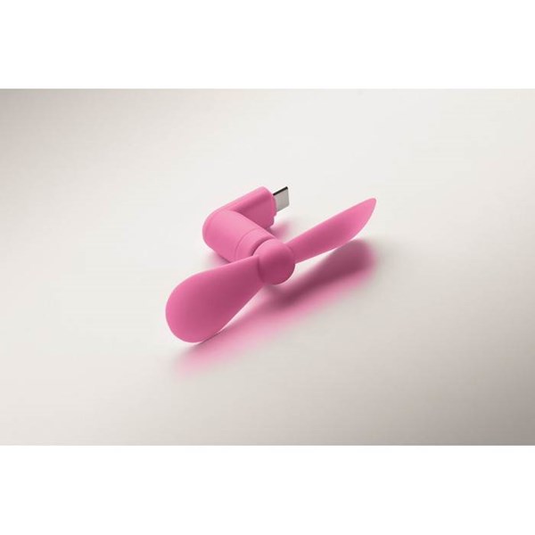 Obrázky: Fuchsiový přenosný USB-C ventilátor, Obrázek 7