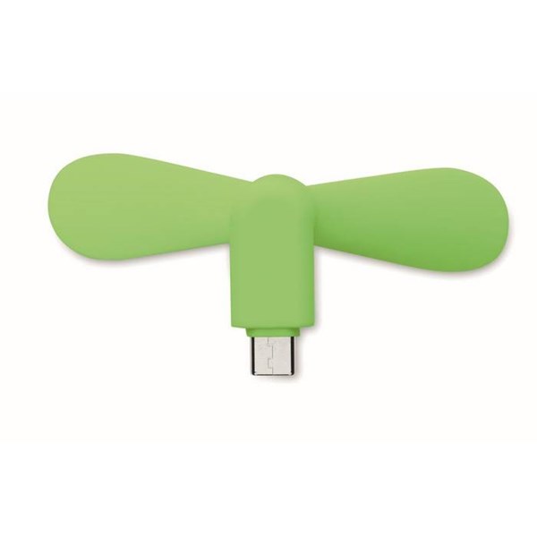 Obrázky: Limetkový přenosný USB-C ventilátor, Obrázek 4