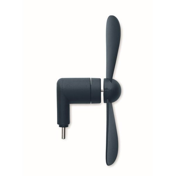 Obrázky: Tmavě modrý přenosný USB-C ventilátor, Obrázek 2