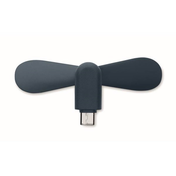 Obrázky: Tmavě modrý přenosný USB-C ventilátor, Obrázek 4