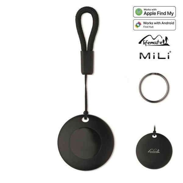 Obrázky: Černý Bluetooth lokátor Apple Find My / Google Find