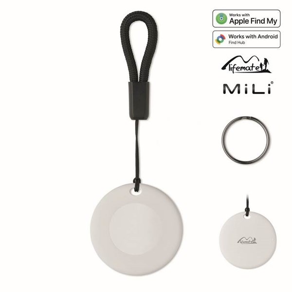 Obrázky: Bílý Bluetooth lokátor Apple Find My / Google Find