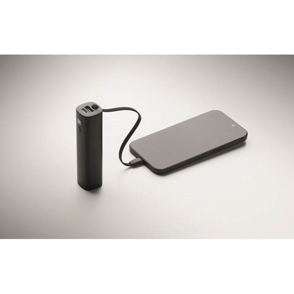 Obrázky: Černá powerbanka 5000 mAh PD 20W, Obrázek 4