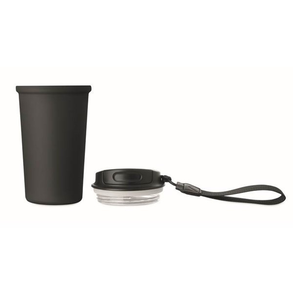 Obrázky: Černý recyklovaný ocelový termohrnek 400ml, Obrázek 6