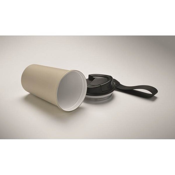 Obrázky: Béžový recyklovaný ocelový termohrnek 400ml, Obrázek 3