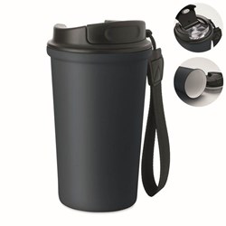 Obrázky: Tmavě modrý recyklovaný ocelový termohrnek 400ml