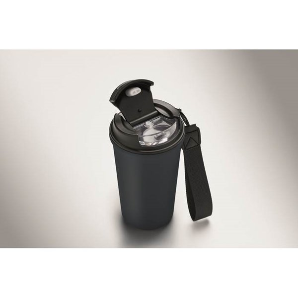 Obrázky: Tmavě modrý recyklovaný ocelový termohrnek 400ml, Obrázek 2
