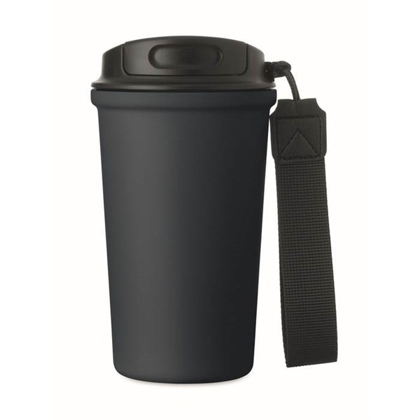 Obrázky: Tmavě modrý recyklovaný ocelový termohrnek 400ml, Obrázek 4