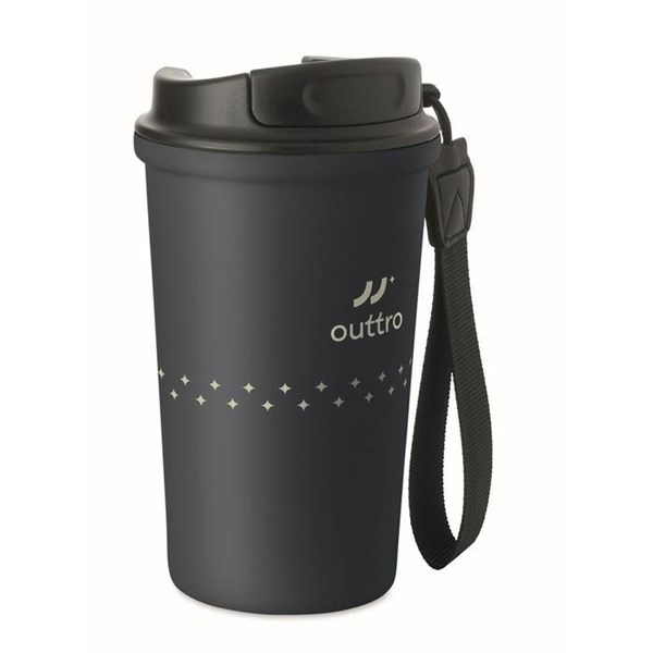 Obrázky: Tmavě modrý recyklovaný ocelový termohrnek 400ml, Obrázek 9
