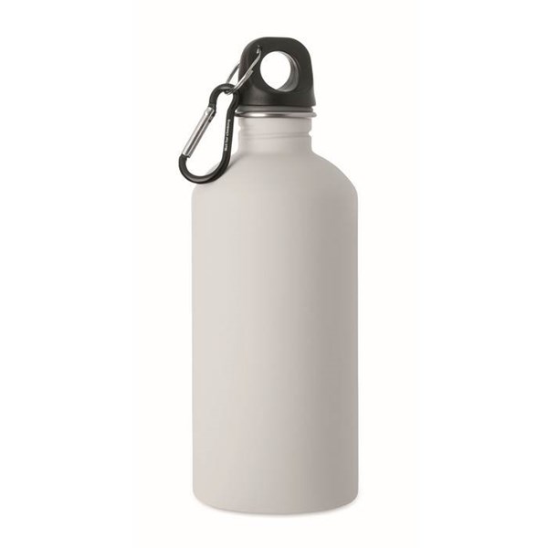 Obrázky: Bílá jednostěnná nerez láhev 500 ml