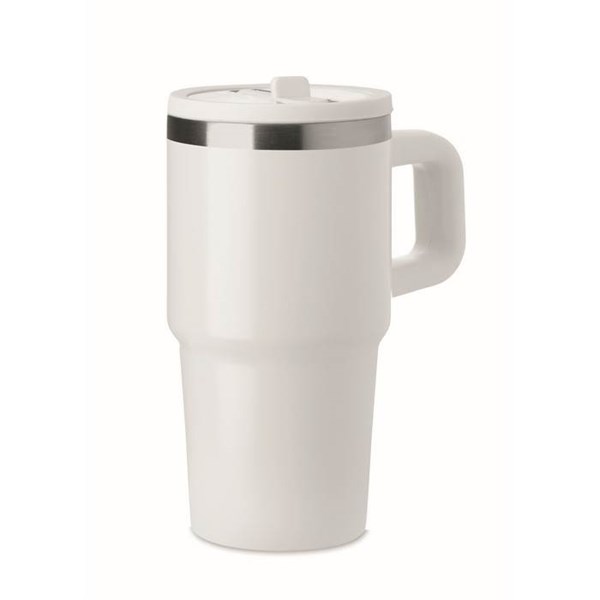 Obrázky: Bílý termohrnek s dvojitou stěnou 500 ml, Obrázek 2