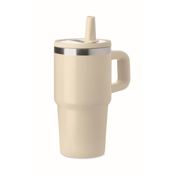 Obrázky: Béžový termohrnek s dvojitou stěnou 500 ml