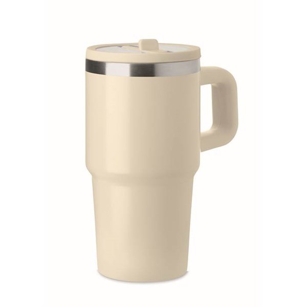 Obrázky: Béžový termohrnek s dvojitou stěnou 500 ml, Obrázek 2