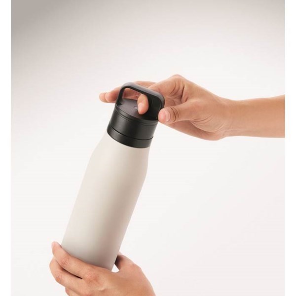 Obrázky: Bílá termoska s dvojitou stěnou 500 ml, Obrázek 2