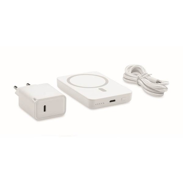 Obrázky: Bílá magnetická powerbanka - sada 5000mAh, Obrázek 3