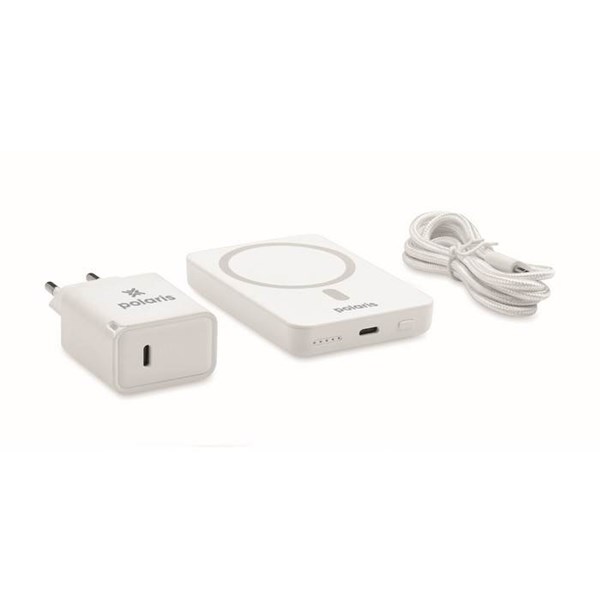 Obrázky: Bílá magnetická powerbanka - sada 5000mAh, Obrázek 4