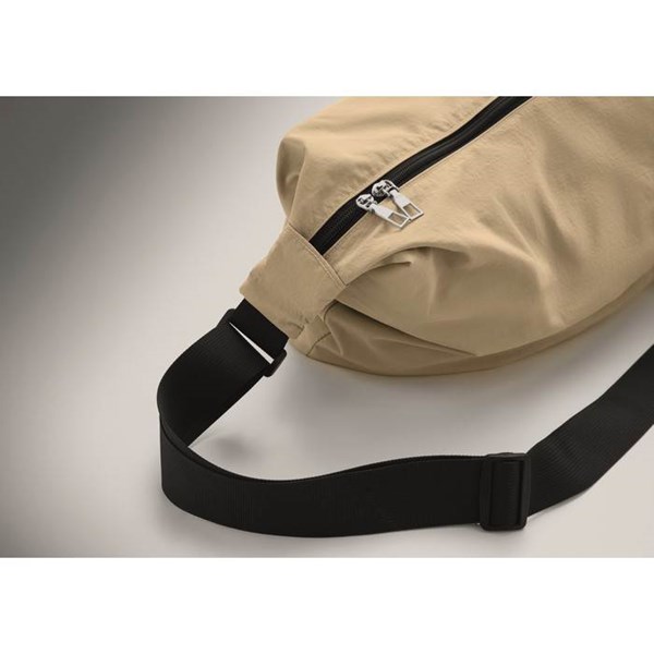 Obrázky: Khaki nylonová crossbody městská taška, Obrázek 2