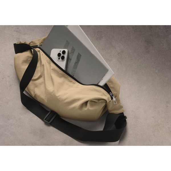 Obrázky: Khaki nylonová crossbody městská taška, Obrázek 3