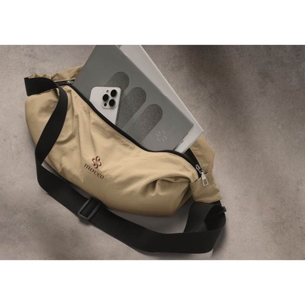 Obrázky: Khaki nylonová crossbody městská taška, Obrázek 4