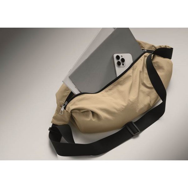 Obrázky: Khaki nylonová crossbody městská taška, Obrázek 5