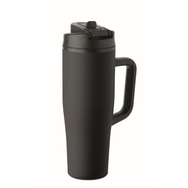 Obrázky: Černý termohrnek s dvojitou stěnou 900 ml, Obrázek 2