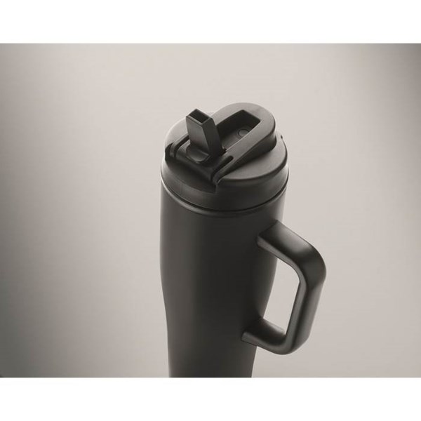 Obrázky: Černý termohrnek s dvojitou stěnou 900 ml, Obrázek 3