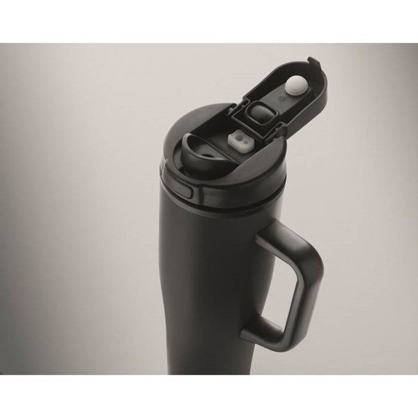 Obrázky: Černý termohrnek s dvojitou stěnou 900 ml, Obrázek 4