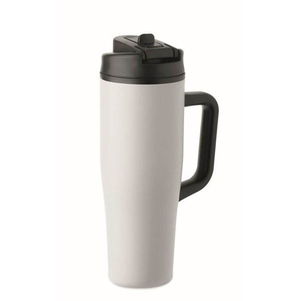 Obrázky: Bílý termohrnek s dvojitou stěnou 900 ml, Obrázek 2