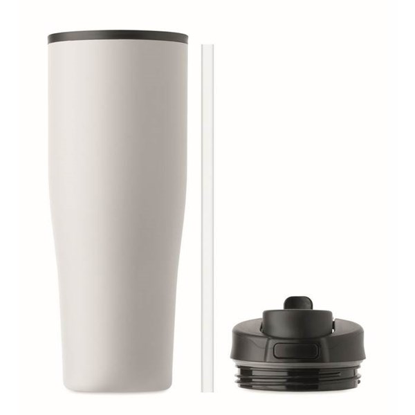 Obrázky: Bílý termohrnek s dvojitou stěnou 900 ml, Obrázek 8