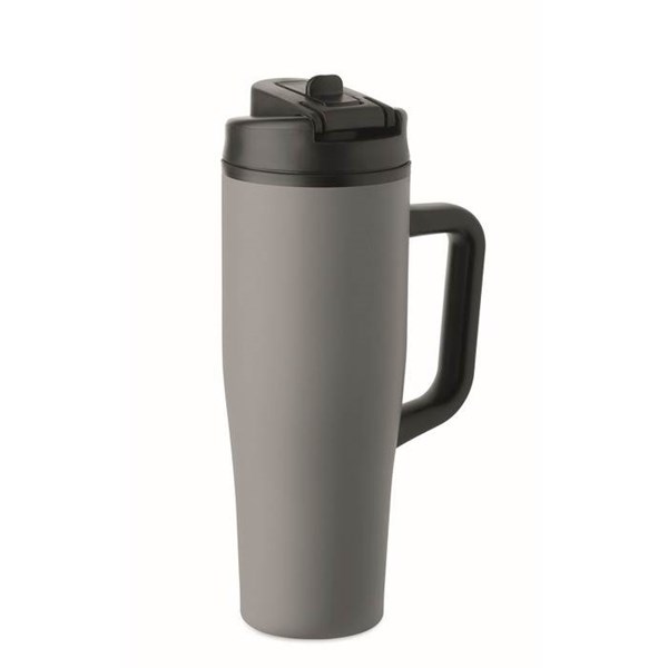 Obrázky: Šedý termohrnek s dvojitou stěnou 900 ml, Obrázek 2