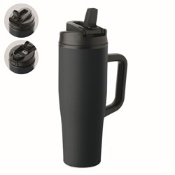 Obrázky: Tmavě modrý termohrnek s dvojitou stěnou 900 ml