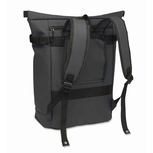 Obrázky: Modrý PU batoh na kolo na notebook 20L, Obrázek 2