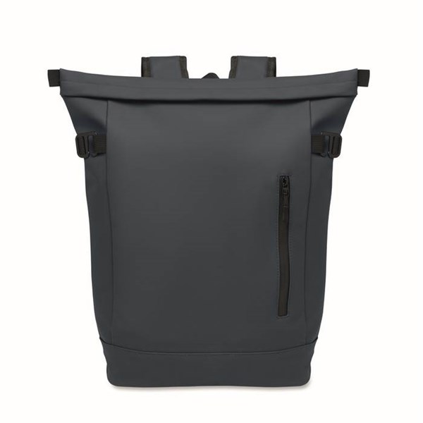 Obrázky: Modrý PU batoh na kolo na notebook 20L, Obrázek 3