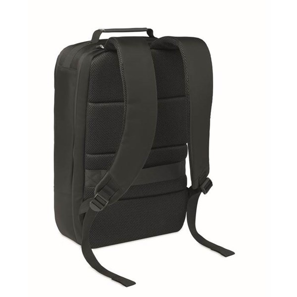 Obrázky: Černý batoh na notebook, polstrovaná záda, 15L, Obrázek 2