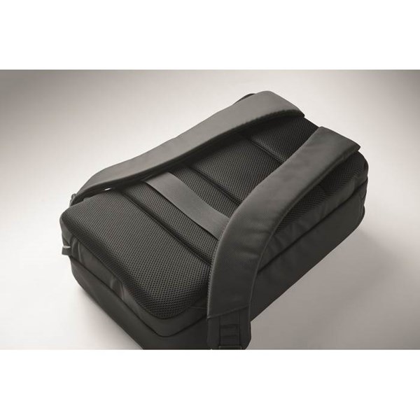 Obrázky: Černý batoh na notebook, polstrovaná záda, 15L, Obrázek 4