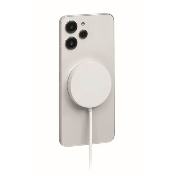 Obrázky: Bílá magnetická bezdrátová nabíječka 25W, Obrázek 3