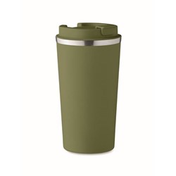 Obrázky: Dvoustěnný nerez hrnek 510 ml, tm. zelený