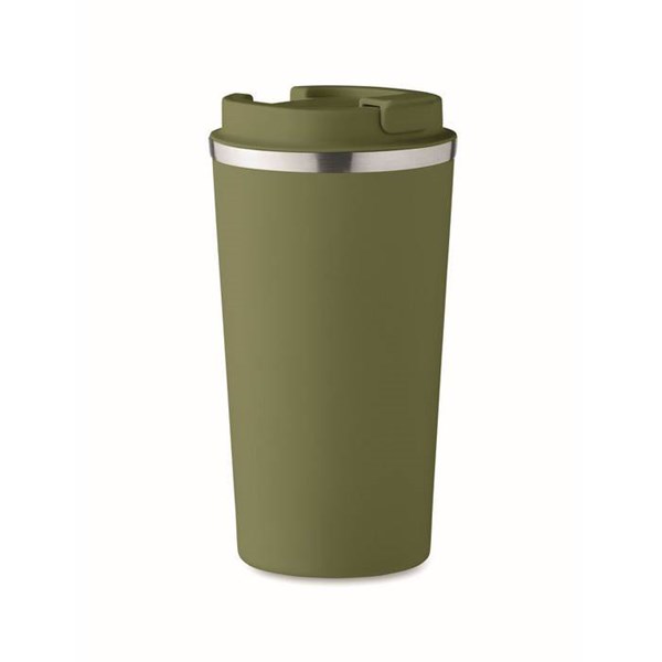 Obrázky: Dvoustěnný nerez hrnek 510 ml, tm. zelený