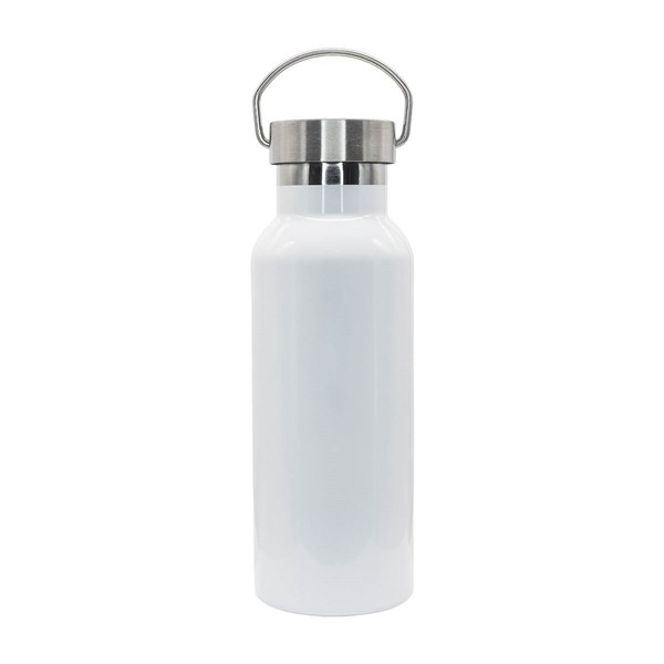 Obrázky: Dvoustěnná kovová termoska 500 ml., bílá