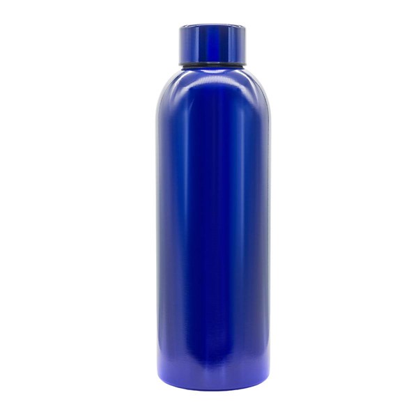 Obrázky: Jednostěnná láhev z nerez. oceli 750 ml, modrá