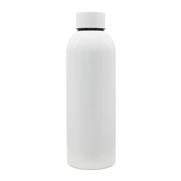 Obrázky: Jednostěnná láhev z nerez. oceli 750 ml, bílá