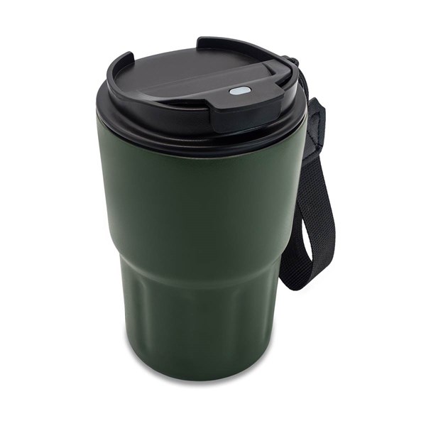 Obrázky: Nerezový termohrnek 330 ml s poutkem, tmavě zelená, Obrázek 2